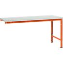 Mesa de extensión Manuflex UNIVERSAL especial, tablero plástico, 1750x1000, rojo anaranjado