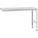 Mesa de extensión Manuflex UNIVERSAL estándar, 1500 x 800 mm, melamina gris luminoso, gris luminoso