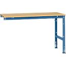 Mesa de extensión Manuflex UNIVERSAL estándar, 1500 x 800 mm, multiplex natural, azul brillante