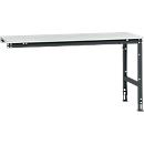 Mesa de extensión Manuflex UNIVERSAL estándar, 1750 x 800 mm, melamina gris luminoso, antracita