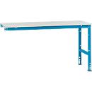 Mesa de extensión Manuflex UNIVERSAL estándar, 1750 x 800 mm, melamina gris luminoso, azul luminoso