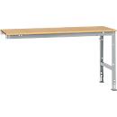 Mesa de extensión Manuflex UNIVERSAL estándar, 1750 x 800 mm, multiplex natural, aluminio plateado