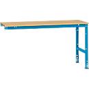 Mesa de extensión Manuflex UNIVERSAL estándar, 1750 x 800 mm, multiplex natural, azul luminoso