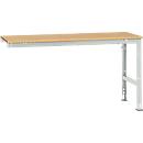 Mesa de extensión Manuflex UNIVERSAL estándar, 1750 x 800 mm, multiplex natural, gris luminoso