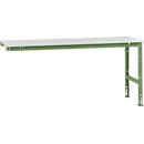 Mesa de extensión Manuflex UNIVERSAL estándar, 2000 x 800 mm, melamina gris luminoso, verde reseda