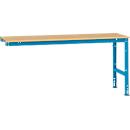 Mesa de extensión Manuflex UNIVERSAL estándar, 2000 x 800 mm, multiplex natural, azul luminoso