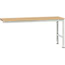 Mesa de extensión Manuflex UNIVERSAL estándar, 2000 x 800 mm, multiplex natural, gris luminoso