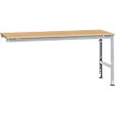 Mesa de extensión Manuflex UNIVERSAL estándar, tablero multiplex, 2000x1000, aluminio plateado