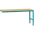 Mesa de extensión Manuflex UNIVERSAL estándar, tablero multiplex, 2000x1000, azul agua