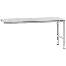 Mesa de extensión Manuflex UNIVERSAL estándar, tablero plástico, 2000x1000, aluminio plateado