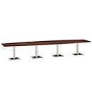 Mesa de reuniones Quandos, forma de barca, 4 partes, An 4500 x P 1200 mm, arce Brazil