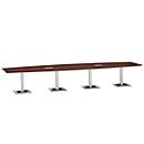 Mesa de reuniones Quandos, forma de barca, 4 partes, An 4500 x P 1200 mm, arce Brazil