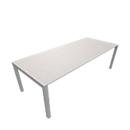 Mesa de reuniones SOLUS PLAY, 4 patas, ajustable en altura, An 2400 x P 1000 mm, gris cerámica
