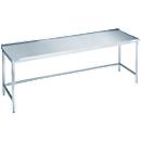 Mesa de trabajo de acero inoxidable, accesible con transpaleta, 850 x 700 x 2000 mm