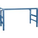 Mesa de trabajo Ergo, electrohidráulica, tablero acabado PVC, 1250 x 800 mm, azul brillante