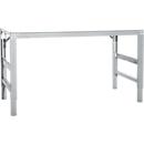 Mesa de trabajo Ergo, electrohidráulica, tablero acabado PVC, 1750 x 800 mm, aluminio plateado