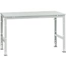 Mesa de trabajo Manuflex UNIVERSAL estándar, 1500 x 1000 mm, plástico gris luminoso, gris luminoso