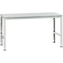 Mesa de trabajo Manuflex UNIVERSAL estándar, 1750 x 1000 mm, plástico gris luminoso, gris luminoso