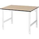 Mesa de trabajo, tablero MDF, An 1250 x P 1000 x Al 760-1080 mm