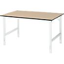 Mesa de trabajo, tablero MDF, An 1500 x P 1000 x Al 760-1080 mm