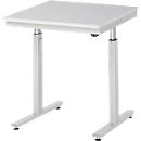 Mesa de trabalho da série adlatus 300, tampo em melamina, ajuste de altura elétrico, 800 ou 1000 mm de profundidade