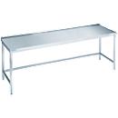 Mesa de trabalho em aço inoxidável, acesso inferior