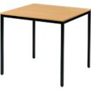 Mesa em tubo de aço, 800 x 800 mm