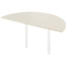 Mesa extensible, Ø 1600 mm, decorado arce/blanco