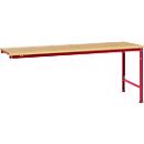 Mesa extensible Manuflex UNIVERSAL Spezial, tablero múltiplex, 2000 x 1000, rojo rubí