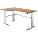 Mesa inclinada conforto de 90&deg;, extensão, dois estágios ajustável eletricamente em altura, H 655 - 1305 mm 