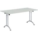 Mesa rebatível, 1600 x 700 mm, armação cromada