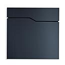 Metzler Briefkasten Hoffmann, großer Einwurfschlitz, 2-seitiges Zeitungsfach, abschließbar, B 370 x T 105 x H 370 mm, Stahl, anthrazitgrau RAL 7016