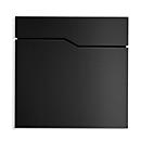 Metzler Hoffmann brievenbus, grote inwerpopening, 2-zijdig krantenvak, afsluitbaar, B 370 x D 105 x H 370 mm, staal, gitzwart RAL 9005