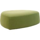 Meubles rembourrés Leyform GOGO Pouf, grand, ovale, L 1240 x P 1090 x H 440 mm, avec patins, revêtement tissu, vert clair