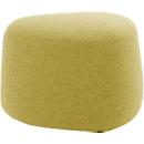 Meubles rembourrés Leyform GOGO Pouf, petit, ovale, L 550 x P 515 x H 440 mm, avec patins, revêtement en tissu, jaune