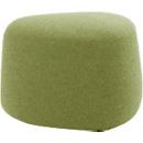 Meubles rembourrés Leyform GOGO Pouf, petit, ovale, L 550 x P 515 x H 440 mm, avec patins, revêtement tissu, vert clair