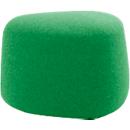 Meubles rembourrés Leyform GOGO Pouf, petit, ovale, L 550 x P 515 x H 440 mm, avec patins, revêtement tissu, vert