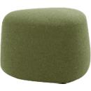 Meubles rembourrés Leyform GOGO Pouf, petit, ovale, L 550 x P 515 x H 440 mm, avec patins, revêtement tissu, vert mousse