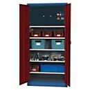 Milieuopslagkast asecos E-CLASSIC-MF, scharnierende deuren, voorzijde paars, B 950 x D 500 x H 1950 mm