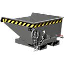 Mini spaanbak type EXPO-E 225, kabelbediend kantelproces, capaciteit 0,225 m³, tot 750 kg, muisgrijs RAL 7005