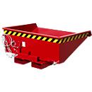 Mini spaancontainer type EXPO-E 275, kiepbaar via kabel, capaciteit 0,275 m³, tot 750 kg, vuurrood RAL 3000