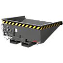 Mini-Spänebehälter Typ EXPO-E 275, Seilzug-Kippvorgang, Inhalt 0,275 m³, bis 750 kg, mausgrau RAL 7005
