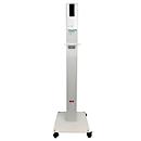 Mobiel hygiënestation Manuflex Proficlean Sensor S, B 400 x D 380 x H 1298 mm, met sensor-dispenser en lekbak, incl. handdesinfectiemiddel &amp; batterijen