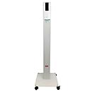 Mobiel hygiënestation Manuflex Proficlean Sensor S, B 400 x D 380 x H 1298 mm, met sensor-dispenser, zonder lekbak, incl. handdesinfectiemiddel &amp; batterijen