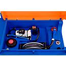 Mobiel tankstation CEMO Blue-Mobil EASY Premium, met CEMATIC BLUE membraanpomp 230 V, 980 l tank voor AdBlue®, K24 meter, B 1270 x D 1070 x H 1120 mm