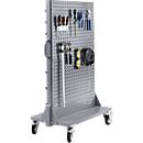 Mobiele gereedschapshouder met gatenwand