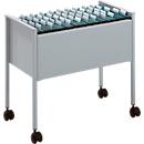 Mobiele kantoormappenwagentje Mappenboy DURABLE, zilver, zonder mappen