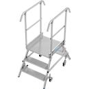 Mobiele platformtrap Krause Stabilo Professional, dubbelzijdig toegankelijk, 2x3 treden, platform 600 x 700 mm, werkhoogte 2750 mm