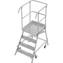 Mobiele platformtrap Krause Stabilo Professional, enkelzijdige toegang, 1x4 treden, 600 x 700 mm platform, 3000 mm werkhoogte