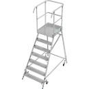 Mobiele platformtrap Krause Stabilo Professional, enkelzijdige toegang, 1x7 treden, platform 600 x 700 mm, werkhoogte 3700 mm